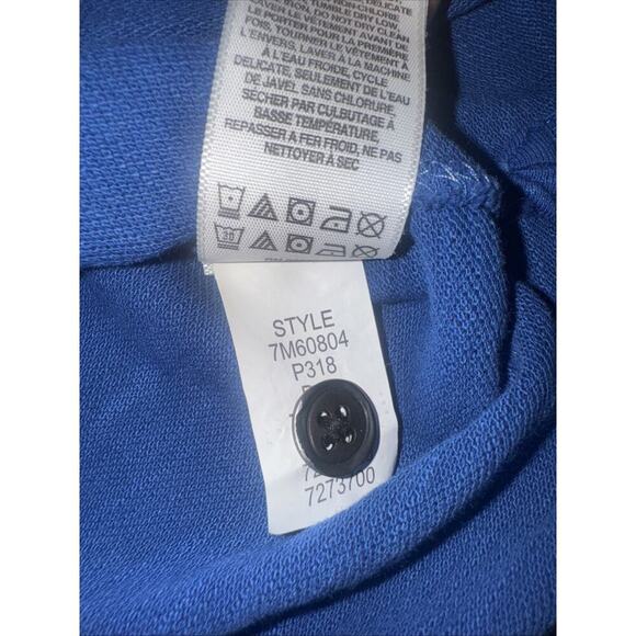 Lucky Brand Mens Pullover Knit Short Sleeve Blue Cotton Polo Shirt XXL - Picture 8 of 10